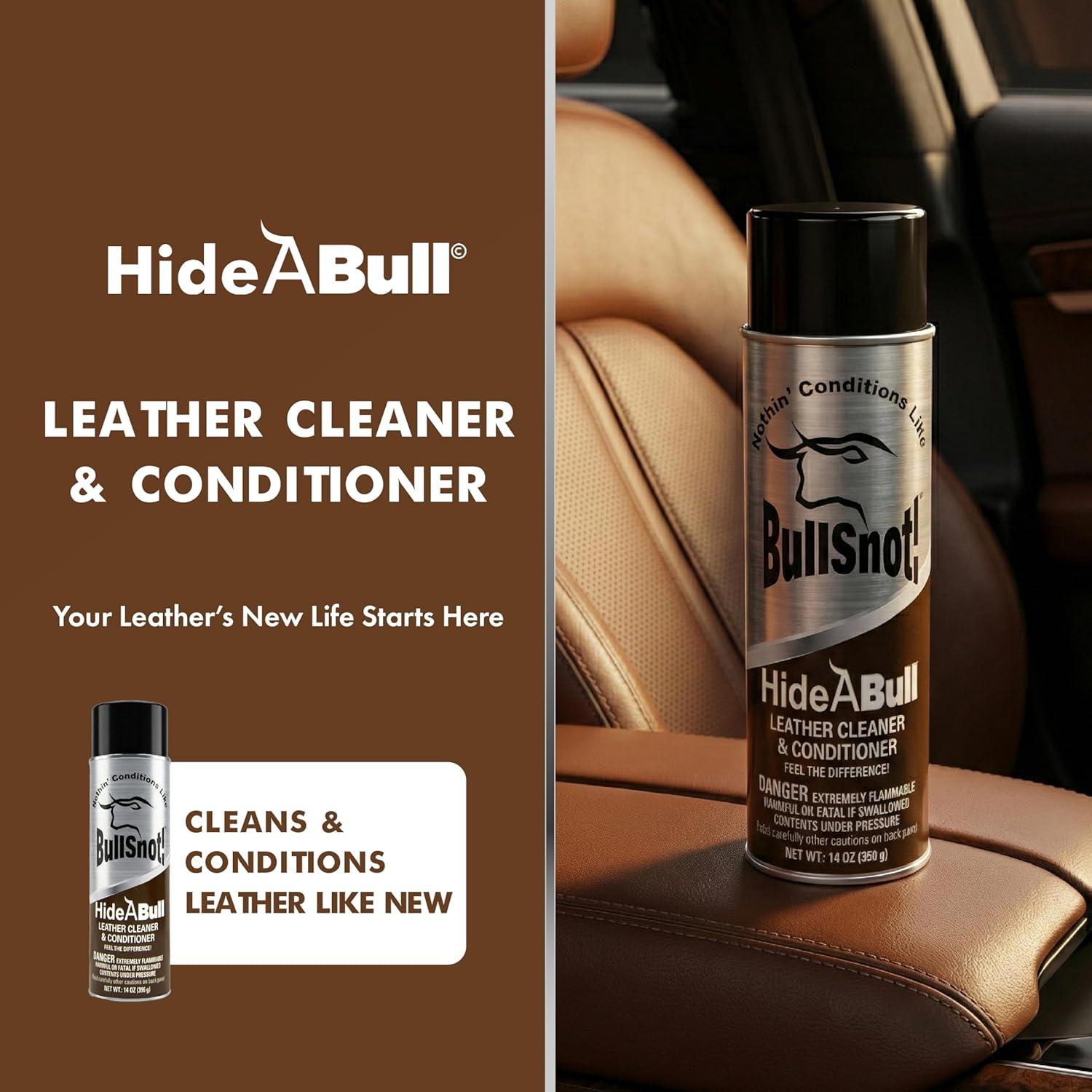 image:imageBullSnot HideABull Leather Cleaner amp Conditioner Premium Care for Leather Furniture Car Interiors Apparel Shoes and More 14oz