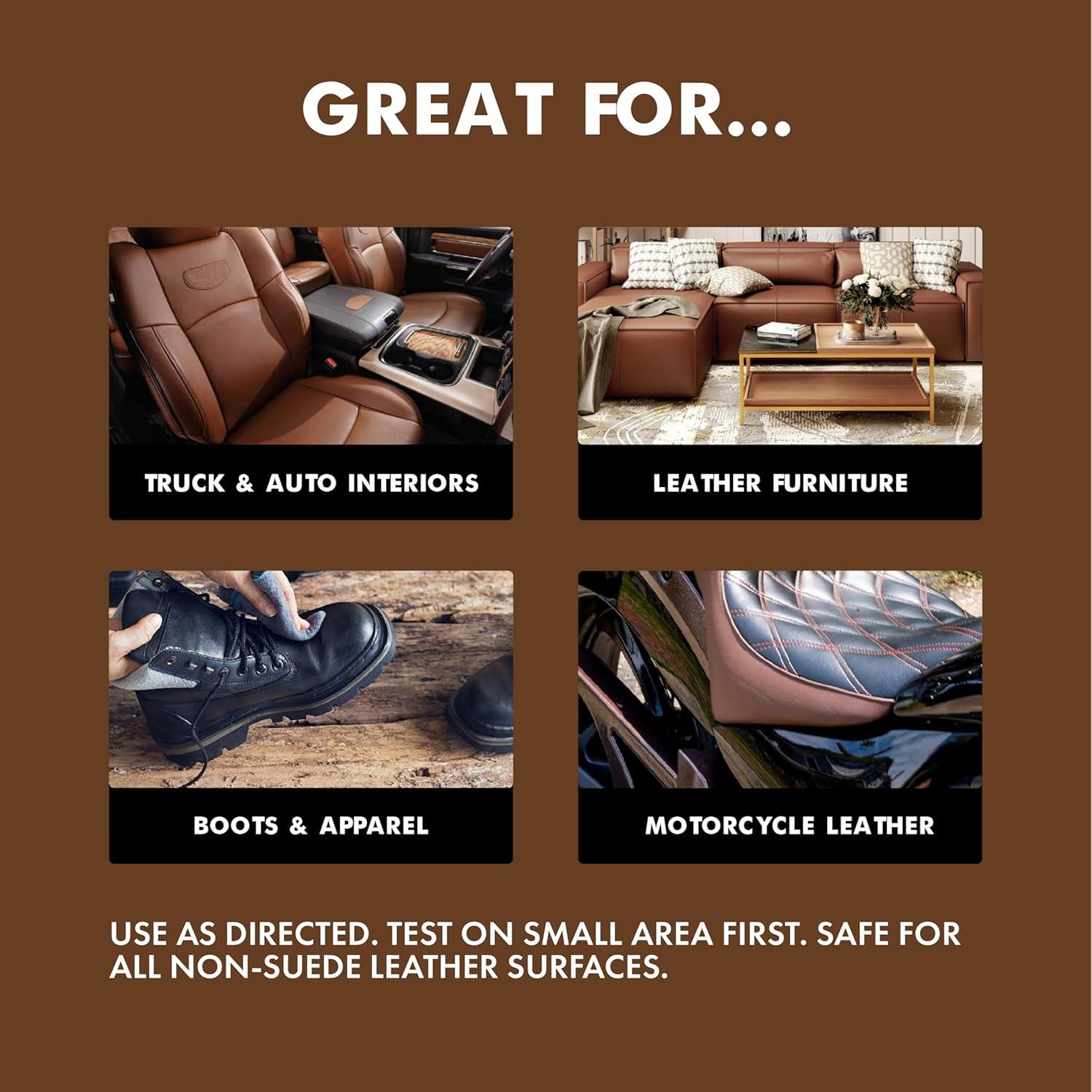 image:imageBullSnot HideABull Leather Cleaner amp Conditioner Premium Care for Leather Furniture Car Interiors Apparel Shoes and More 14oz