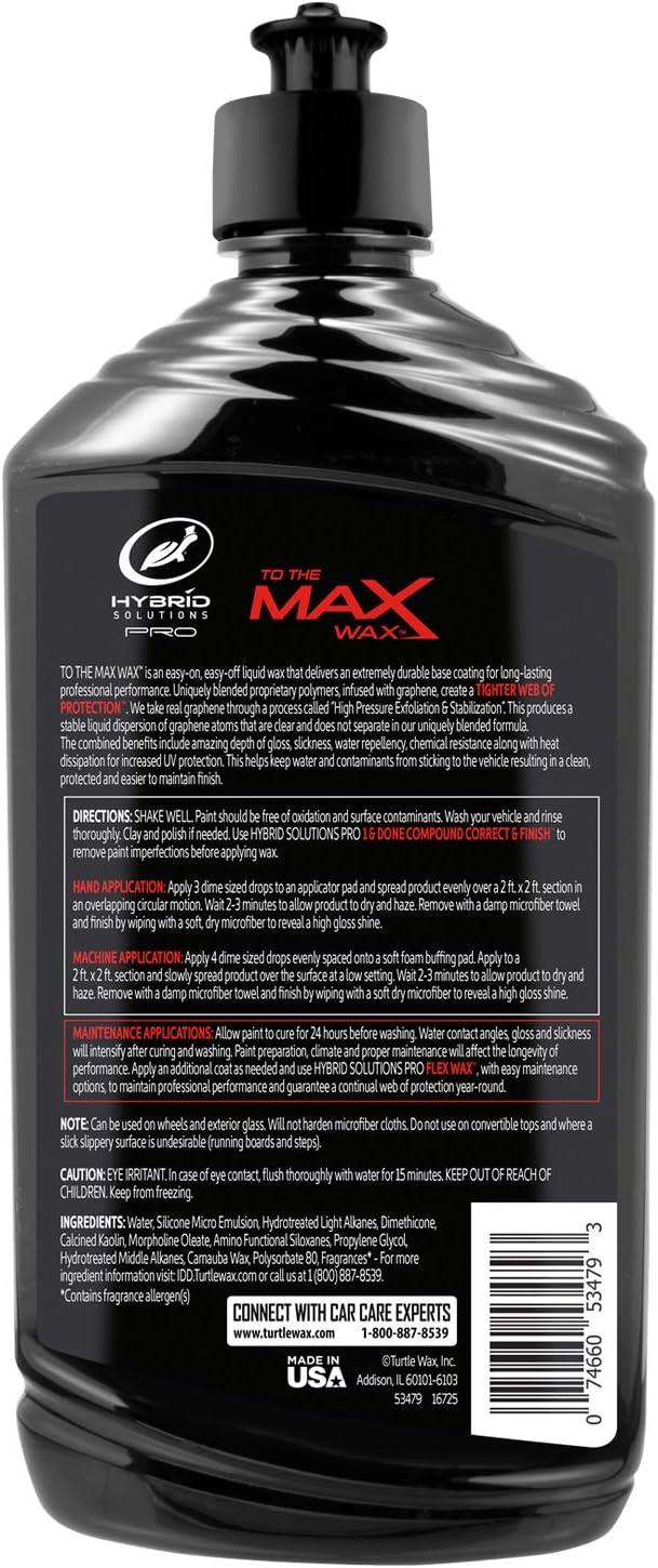 image:imageTurtle Wax 53479 Hybrid Solutions Pro to The Max Wax Graphene Liquid Wax PatentPending Advanced Paint Protection Extreme Gloss High Shine Finish for Cars Trucks and More 14 oz Pack of 1