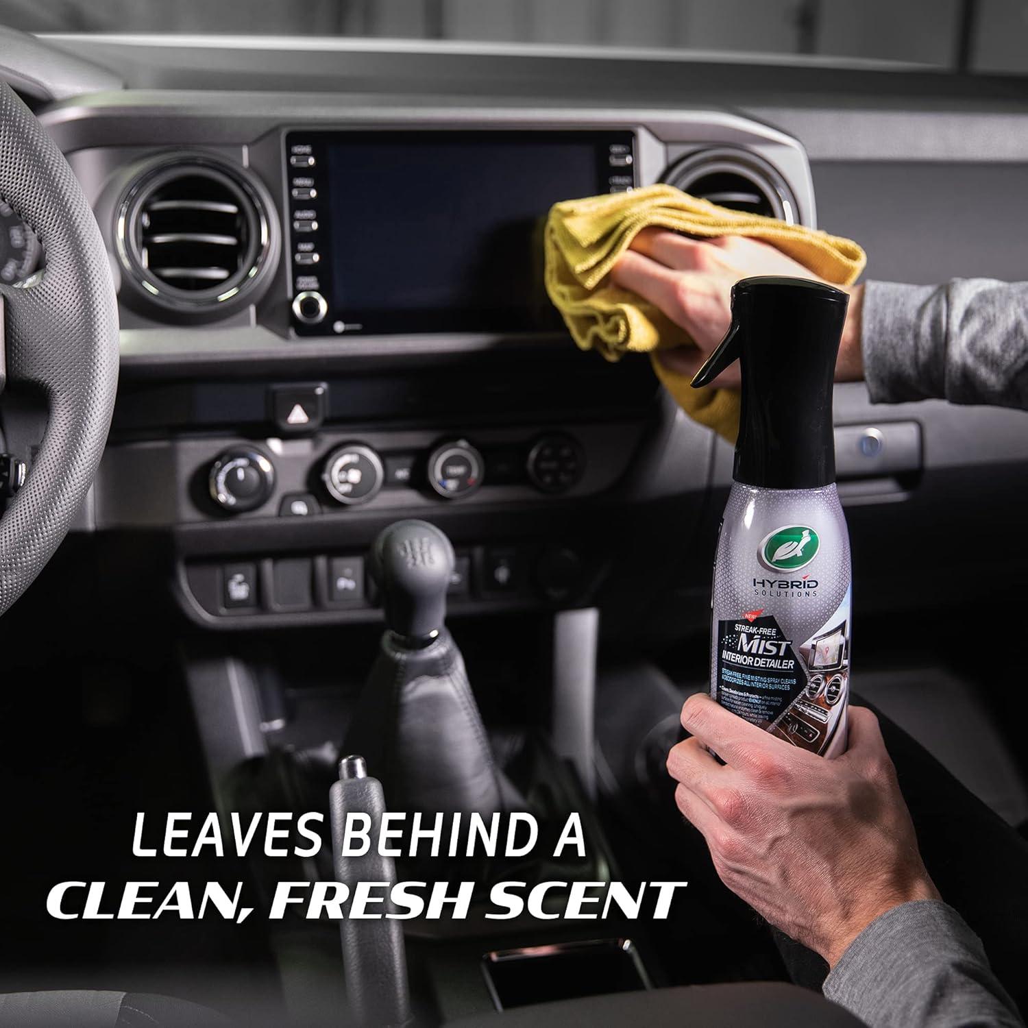 image:imageTurtle Wax 53482 Hybrid Solutions Streak Free Misting Car Interior Detailer and Cleaner for Dashboards and Consoles Use on Plastic Vinyl Leather Rubber Screens and Glass UV Protection 20 ozMisting Detailer Spray