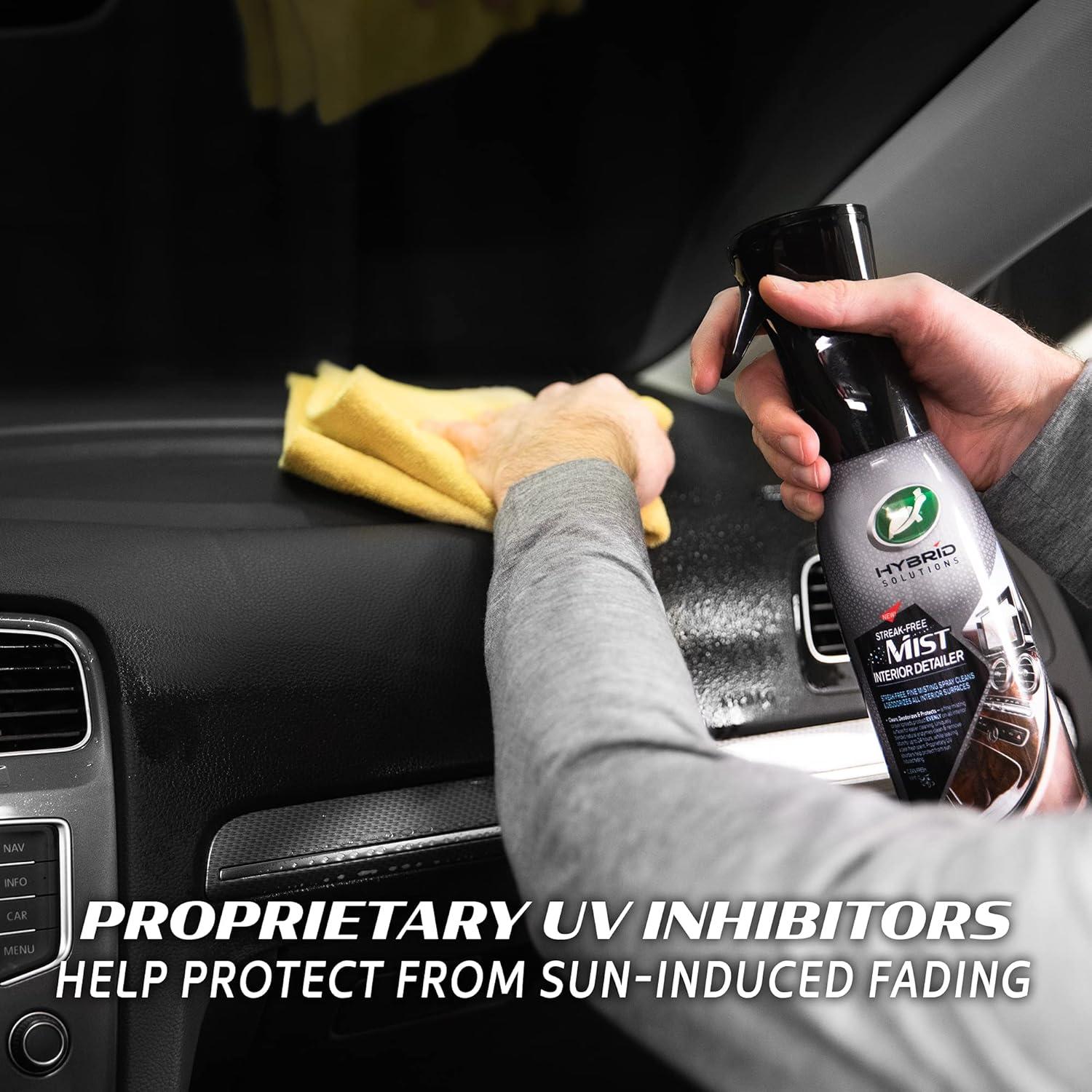 image:imageTurtle Wax 53482 Hybrid Solutions Streak Free Misting Car Interior Detailer and Cleaner for Dashboards and Consoles Use on Plastic Vinyl Leather Rubber Screens and Glass UV Protection 20 ozMisting Detailer Spray