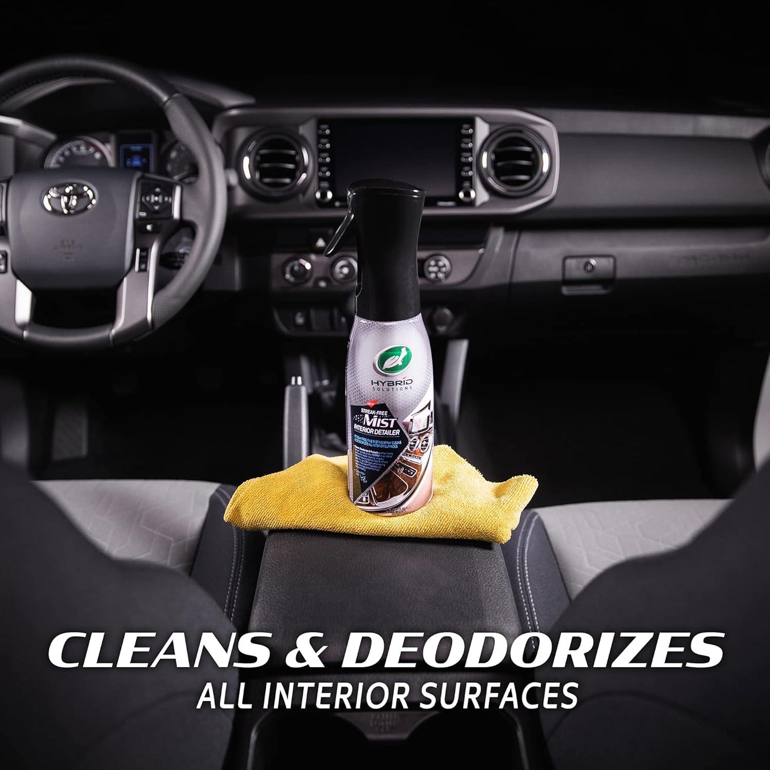 image:imageTurtle Wax 53482 Hybrid Solutions Streak Free Misting Car Interior Detailer and Cleaner for Dashboards and Consoles Use on Plastic Vinyl Leather Rubber Screens and Glass UV Protection 20 ozMisting Detailer Spray