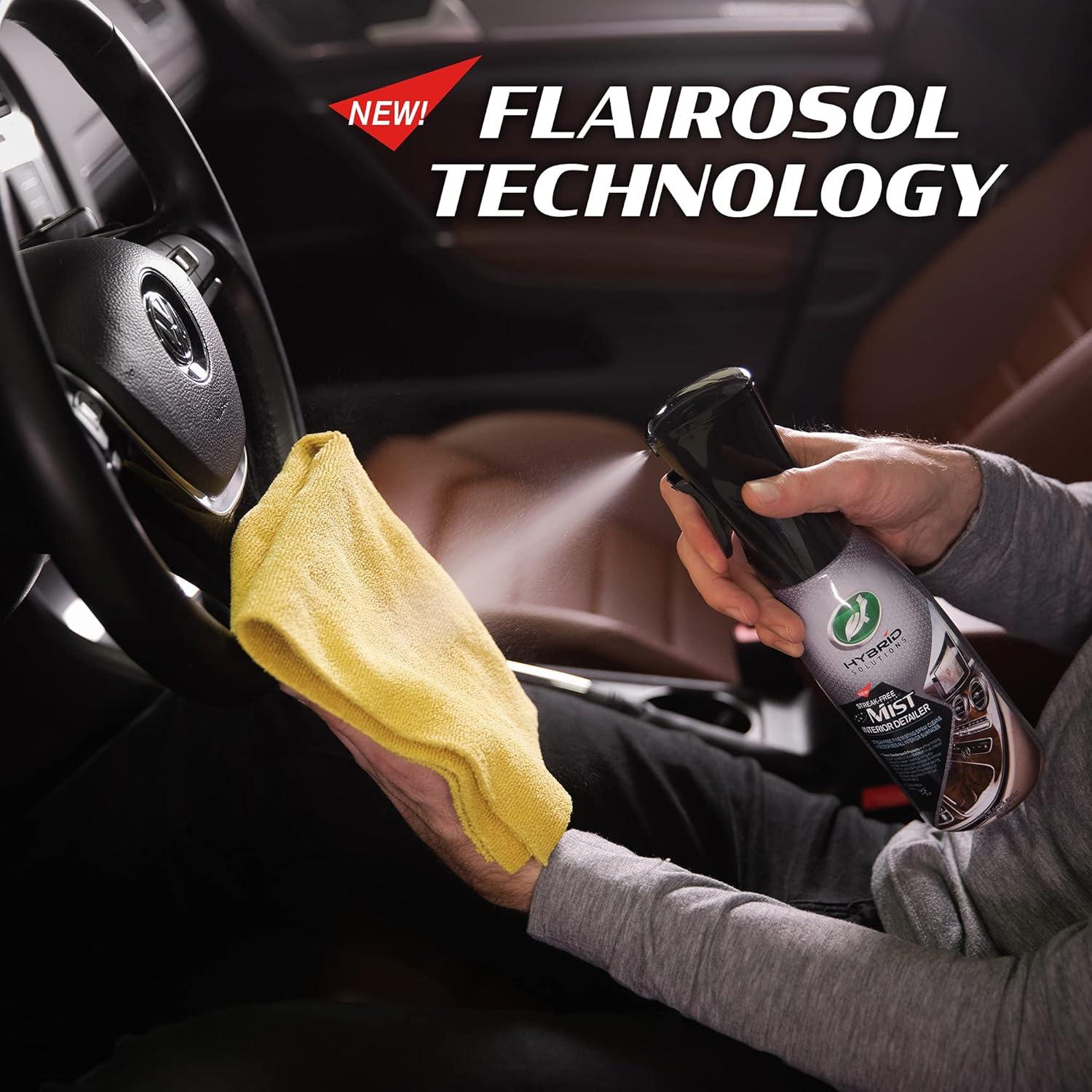image:imageTurtle Wax 53482 Hybrid Solutions Streak Free Misting Car Interior Detailer and Cleaner for Dashboards and Consoles Use on Plastic Vinyl Leather Rubber Screens and Glass UV Protection 20 ozMisting Detailer Spray