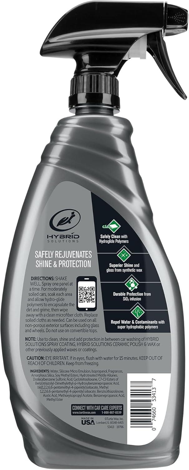 image:imageTurtle Wax Hybrid Solutions Ceramic 3in1 Car Detailer Waterless Car Wash Longlasting HydrophobicWax Protection and High Gloss Shine Safe For All Exterior Surfaces 32 oz Pack of 132 Fl Oz Pack of 3