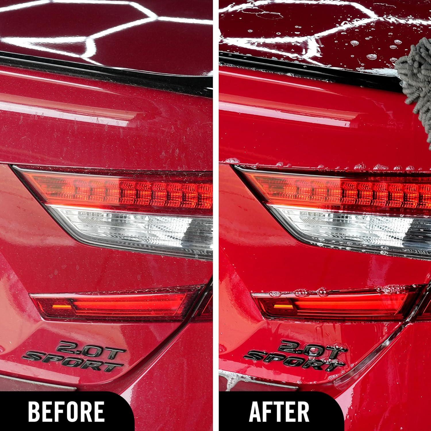 image:imageTurtle Wax Hybrid Solutions Ceramic Car Wash and Wax Gentle pH Neutral Car Cleaner with Extreme Water Beading Paint Protection High Gloss SpotFree Car Wax Shine Fruity Scent 48 oz Pack of 1