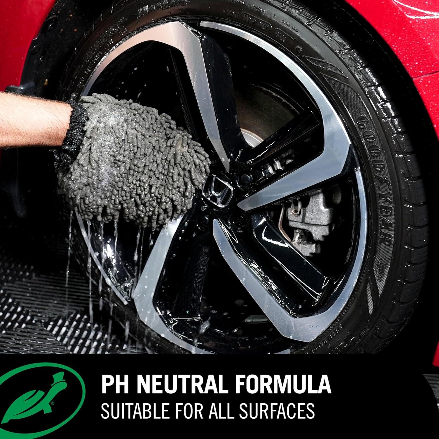 image:imageTurtle Wax Hybrid Solutions Ceramic Car Wash and Wax Gentle pH Neutral Car Cleaner with Extreme Water Beading Paint Protection High Gloss SpotFree Car Wax Shine Fruity Scent 48 oz Pack of 1
