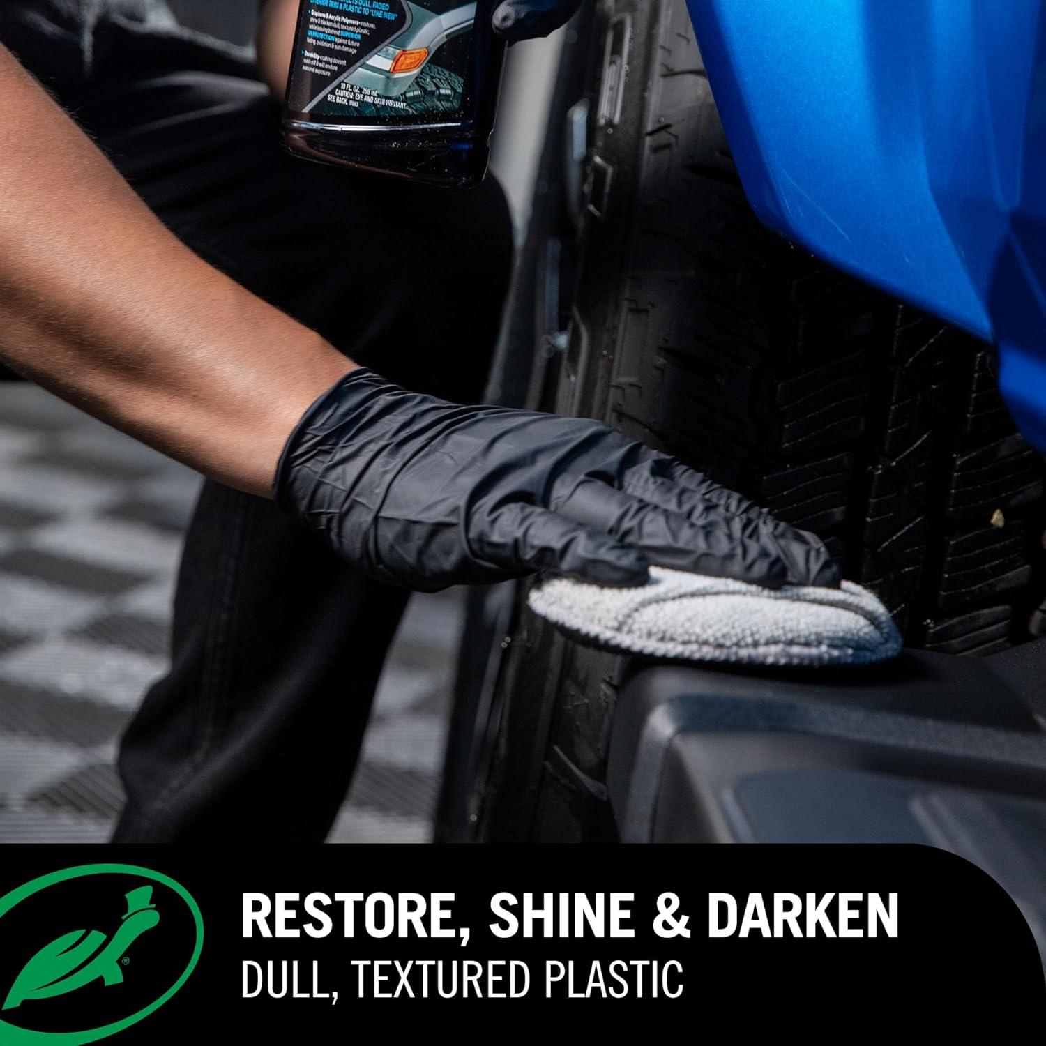 image:imageTurtle Wax Hybrid Solutions Graphene Acrylic Black Trim Restorer Revives Exterior Car Plastic to Like New Condition Wont Wash Off Superior UV Protection 10 fl oz10 Fl Oz Pack of 1