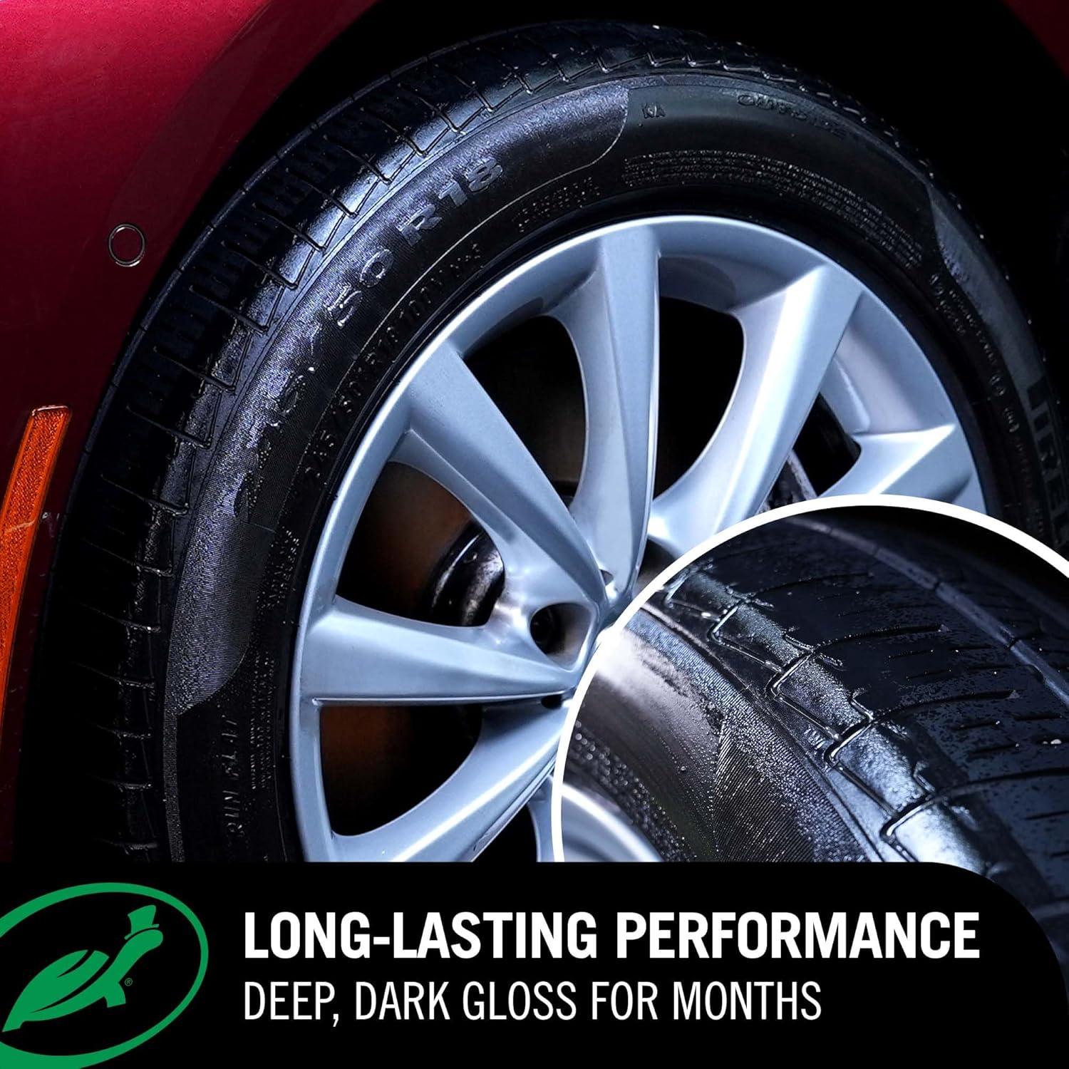 image:imageTurtle Wax Hybrid Solutions Graphene Acrylic Tire Shine Spray Coating LongLasting Rich Black Shine NoSling WaterResistant Tire Dressing with UV and Dirt Repellent Protection 23oz Pack of 123 Fl Oz Pack of 1