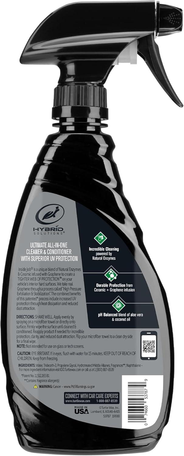 image:imageTurtle Wax Hybrid Solutions Inside Job All Purpose Ceramic Interior Car Cleaner and Protectant Cleans Deodorizes and Protects Leather Car Seats Vinyl Rubber and Plastic 16 fl oz Pack of 116 Fl Oz Pack of 1