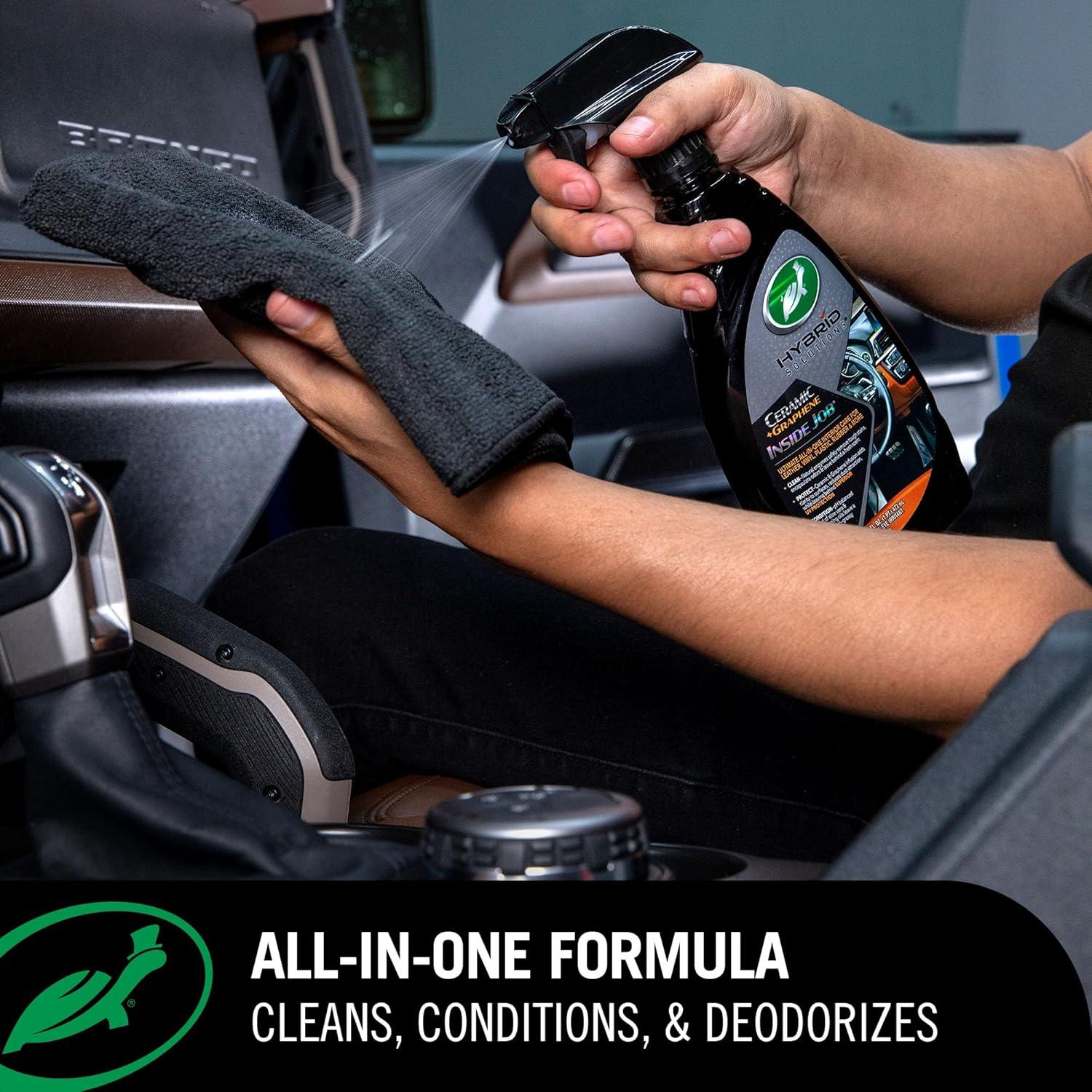 image:imageTurtle Wax Hybrid Solutions Inside Job All Purpose Ceramic Interior Car Cleaner and Protectant Cleans Deodorizes and Protects Leather Car Seats Vinyl Rubber and Plastic 16 fl oz Pack of 116 Fl Oz Pack of 1