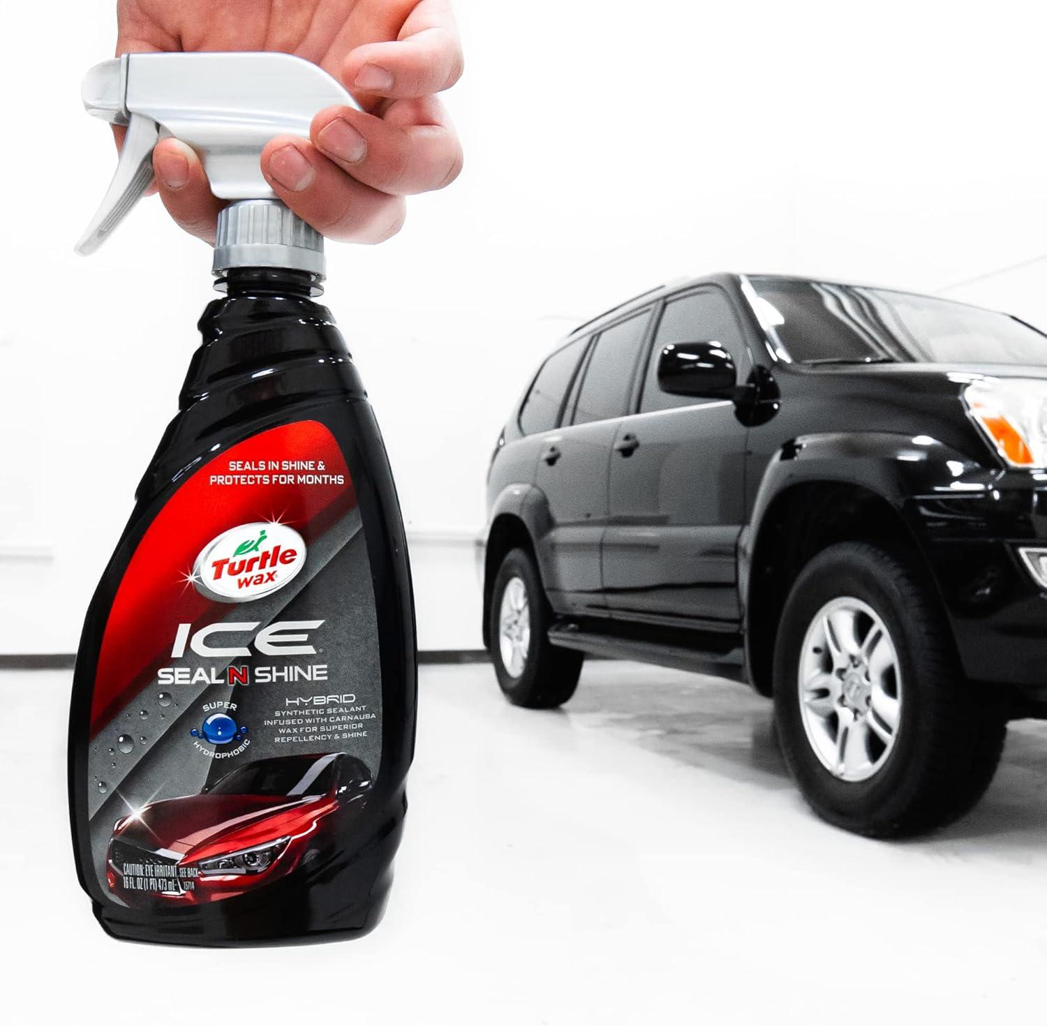 image:imageTurtle Wax ICE Seal N Shine Car Wax Sealant High Gloss Shine Insane Water Beading and Durable Paint Protection Carnauba Wax Infused For Paint Wheels Glass Plastics and More 16oz Pack of 116 Fl Oz Pack of 1