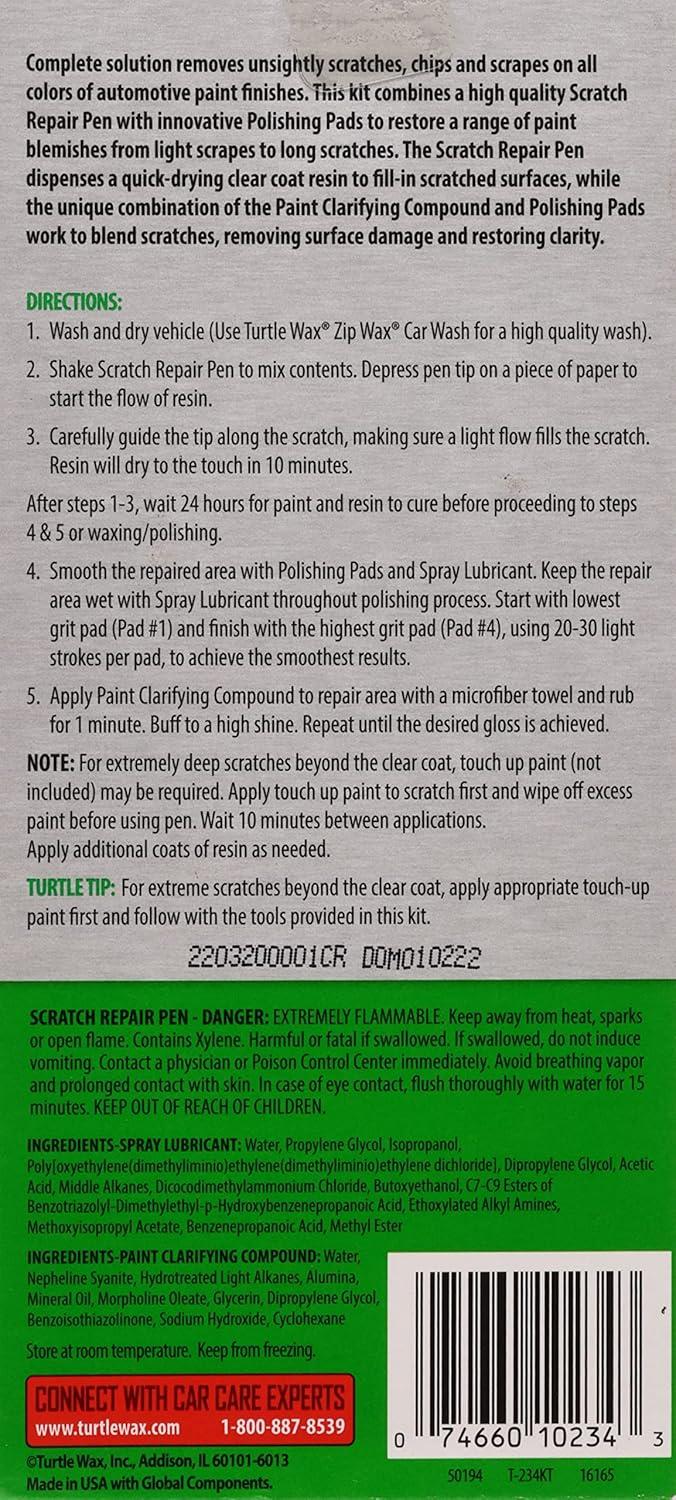 image:imageTurtle Wax T234KT Premium Grade Scratch Repair KitPremium Grade Scratch Repair Kit