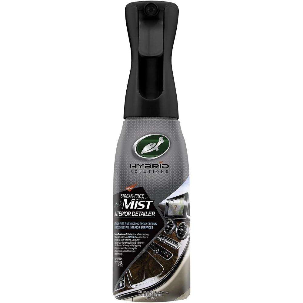 image:imageTurtle Wax 53482 Hybrid Solutions Streak Free Misting Car Interior Detailer and Cleaner for Dashboards and Consoles Use on Plastic Vinyl Leather Rubber Screens and Glass UV Protection 20 ozMisting Detailer Spray
