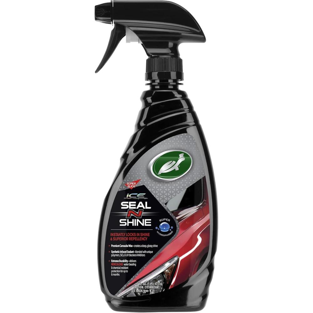 image:imageTurtle Wax ICE Seal N Shine Car Wax Sealant High Gloss Shine Insane Water Beading and Durable Paint Protection Carnauba Wax Infused For Paint Wheels Glass Plastics and More 16oz Pack of 116 Fl Oz Pack of 1