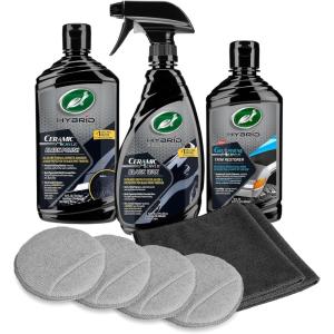 image:imageTurtle Wax 54327 Hybrid Solutions Black Car Care Kit Removes Swirl Marks on Dark Colored Paint Ceramic Protection Insane Water Beading Ultimate Trim Restoration 9 Piece Kit