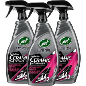 image:imageTurtle Wax Hybrid Solutions Ceramic 3in1 Car Detailer Waterless Car Wash Longlasting HydrophobicWax Protection and High Gloss Shine Safe For All Exterior Surfaces 32 oz Pack of 132 Fl Oz Pack of 3