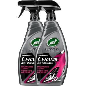 image:imageTurtle Wax Hybrid Solutions Ceramic 3in1 Car Detailer Waterless Car Wash Longlasting HydrophobicWax Protection and High Gloss Shine Safe For All Exterior Surfaces 32 oz Pack of 132 Fl Oz Pack of 2