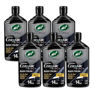 image:imageTurtle Wax Hybrid Solutions Ceramic Acrylic Black Car Polish and Wax Car Scratch Remover amp Car Paint Restorer for Black Cars Deep Shine Ceramic Coating Protection amp Water Beading 14 oz Pack of 114 Fl Oz Pack of 6
