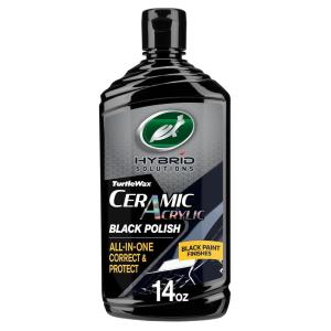 image:imageTurtle Wax Hybrid Solutions Ceramic Acrylic Black Car Polish and Wax Car Scratch Remover amp Car Paint Restorer for Black Cars Deep Shine Ceramic Coating Protection amp Water Beading 14 oz Pack of 114 Fl Oz Pack of 1