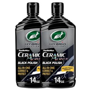 image:imageTurtle Wax Hybrid Solutions Ceramic Acrylic Black Car Polish and Wax Car Scratch Remover amp Car Paint Restorer for Black Cars Deep Shine Ceramic Coating Protection amp Water Beading 14 oz Pack of 114 Fl Oz Pack of 2