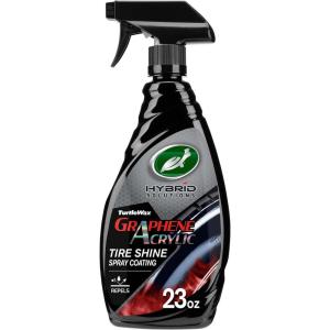 image:imageTurtle Wax Hybrid Solutions Graphene Acrylic Tire Shine Spray Coating LongLasting Rich Black Shine NoSling WaterResistant Tire Dressing with UV and Dirt Repellent Protection 23oz Pack of 123 Fl Oz Pack of 1