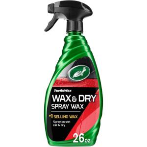 image:imageTurtle Wax Wax amp Dry Spray On Car Wax for 1Step High Gloss Shine Protection For Paint Wheels Glass amp More Easy Versatile Application Wet or Dry Use 26 oz Pack of 126 Fl Oz Pack of 1
