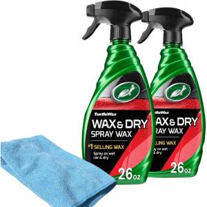 image:imageTurtle Wax Wax amp Dry Spray On Car Wax for 1Step High Gloss Shine Protection For Paint Wheels Glass amp More Easy Versatile Application Wet or Dry Use 26 oz Pack of 126 Fl Oz Pack of 2